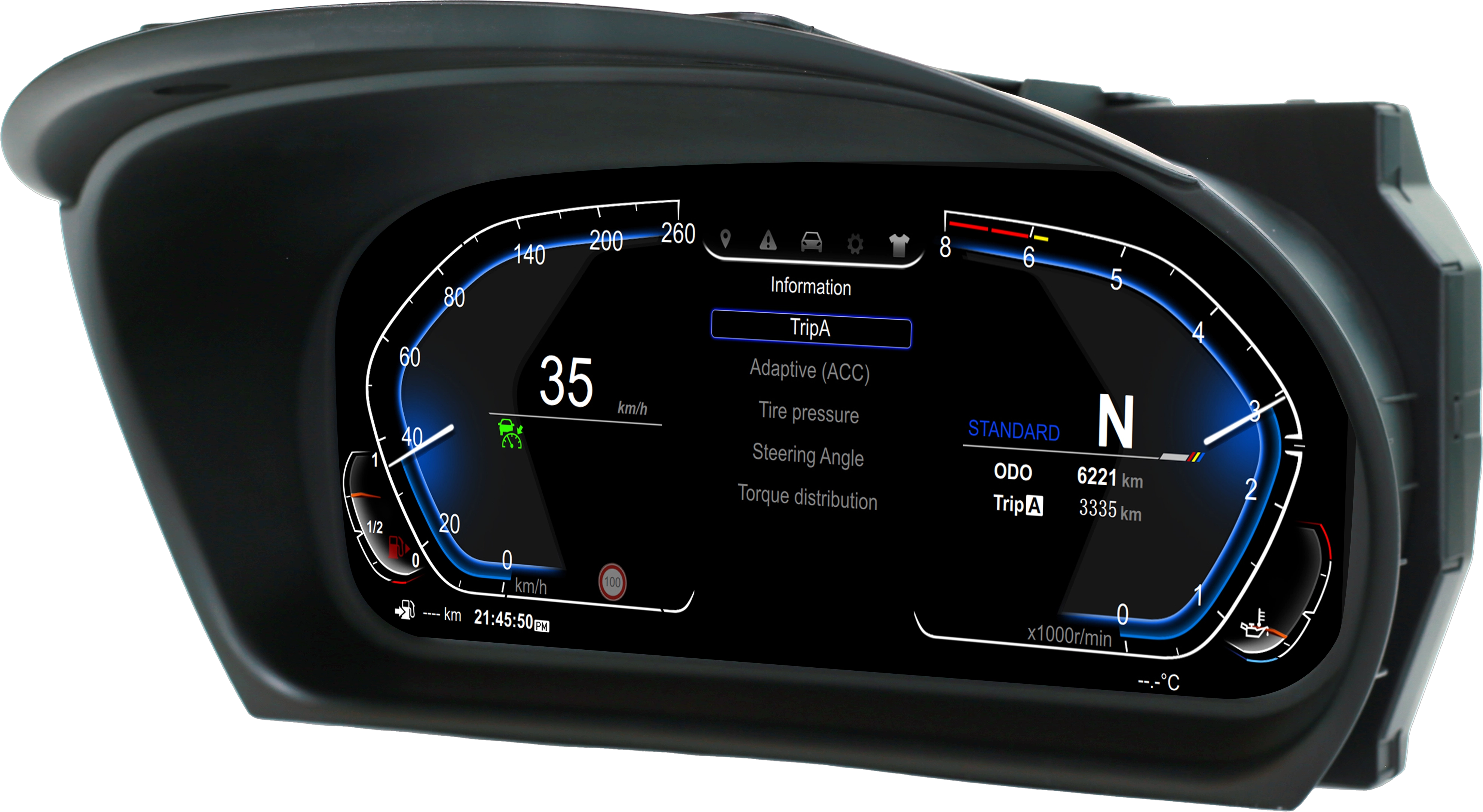شاشة الضوء الأزرق 12.3 بوصة 1 جيجابايت (RAM) 4 جيجابايت (ROM) BMW E90 INDASH LCD