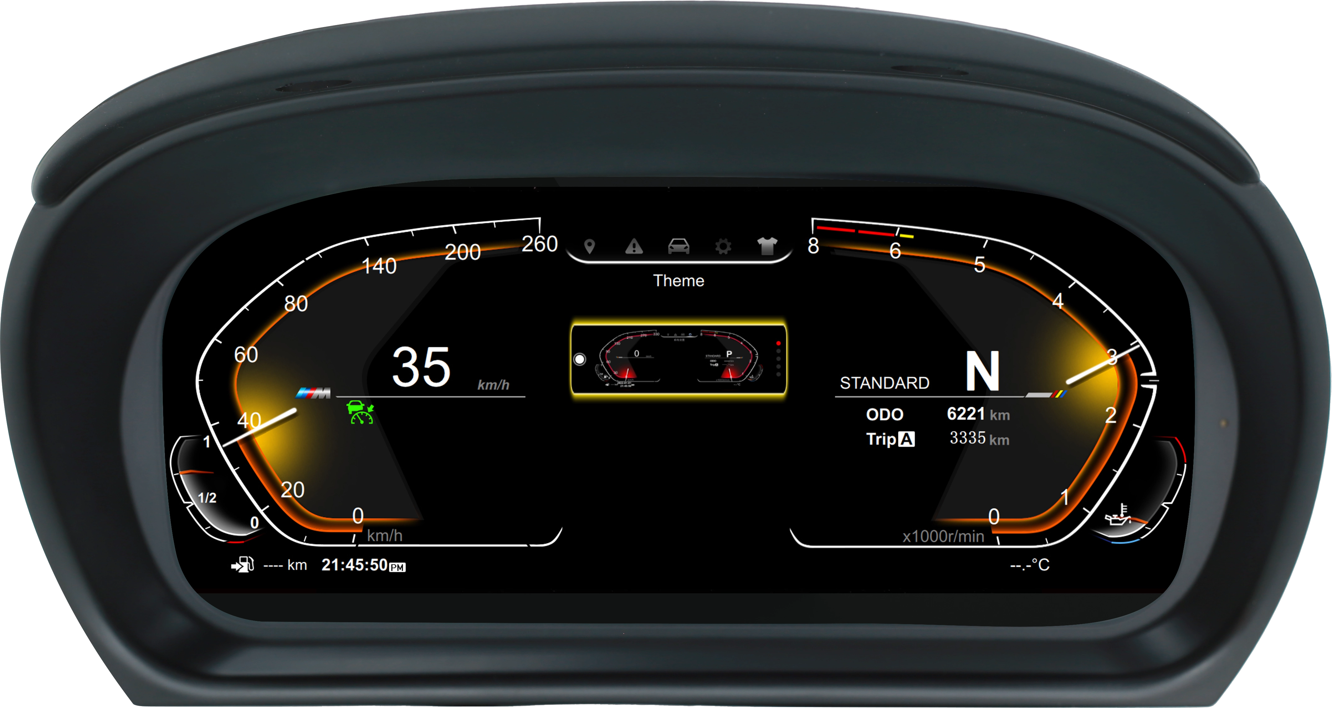 شاشة الضوء الأزرق 12.3 بوصة 1 جيجابايت (RAM) 4 جيجابايت (ROM) BMW E90 INDASH LCD
