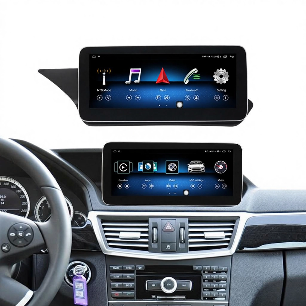 Android 14 GPS Navigation autoradio multimédia lecteur vidéo Carplay Auto pour Mercedes Benz classe E W212 2009-2015