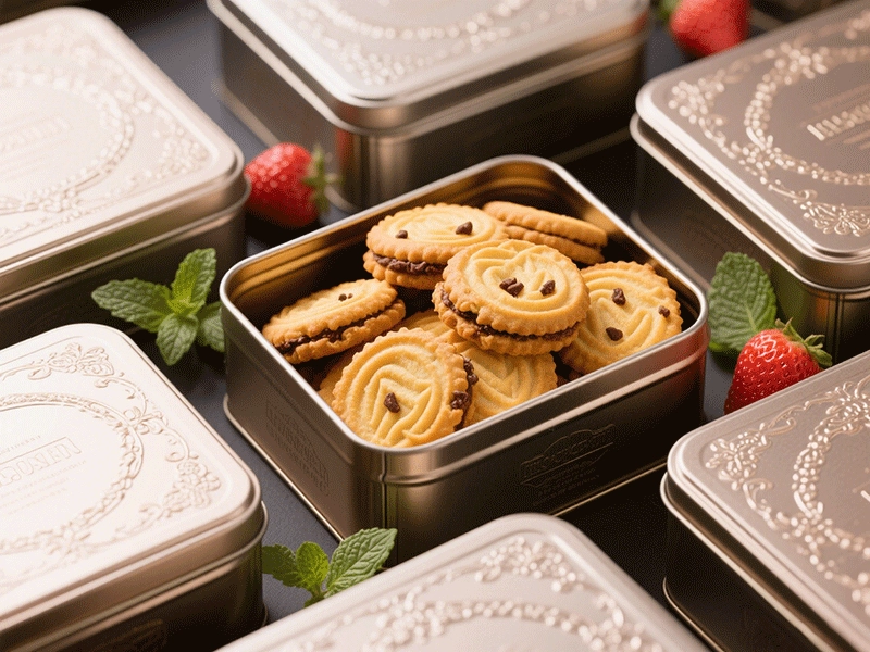 Cajas de hojalata de comida al por mayor: envases versátiles para galletas, pasteles y dulces