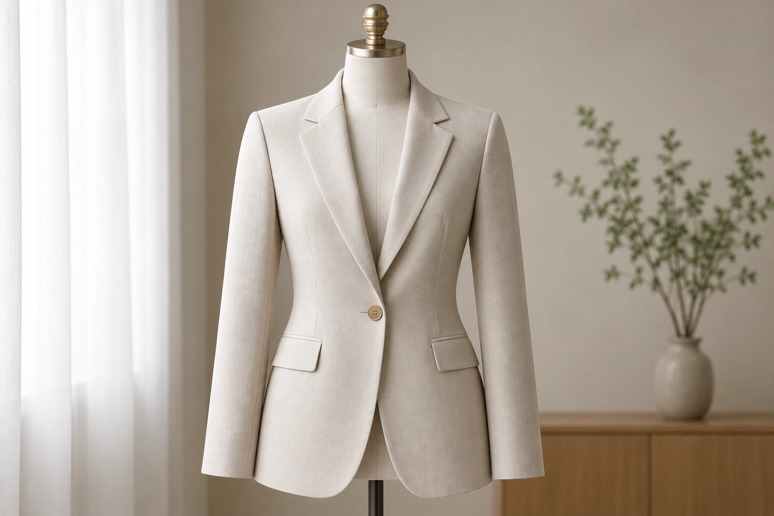 The silhouette of lightweight suiting should not be propped up by stiff interlinings.