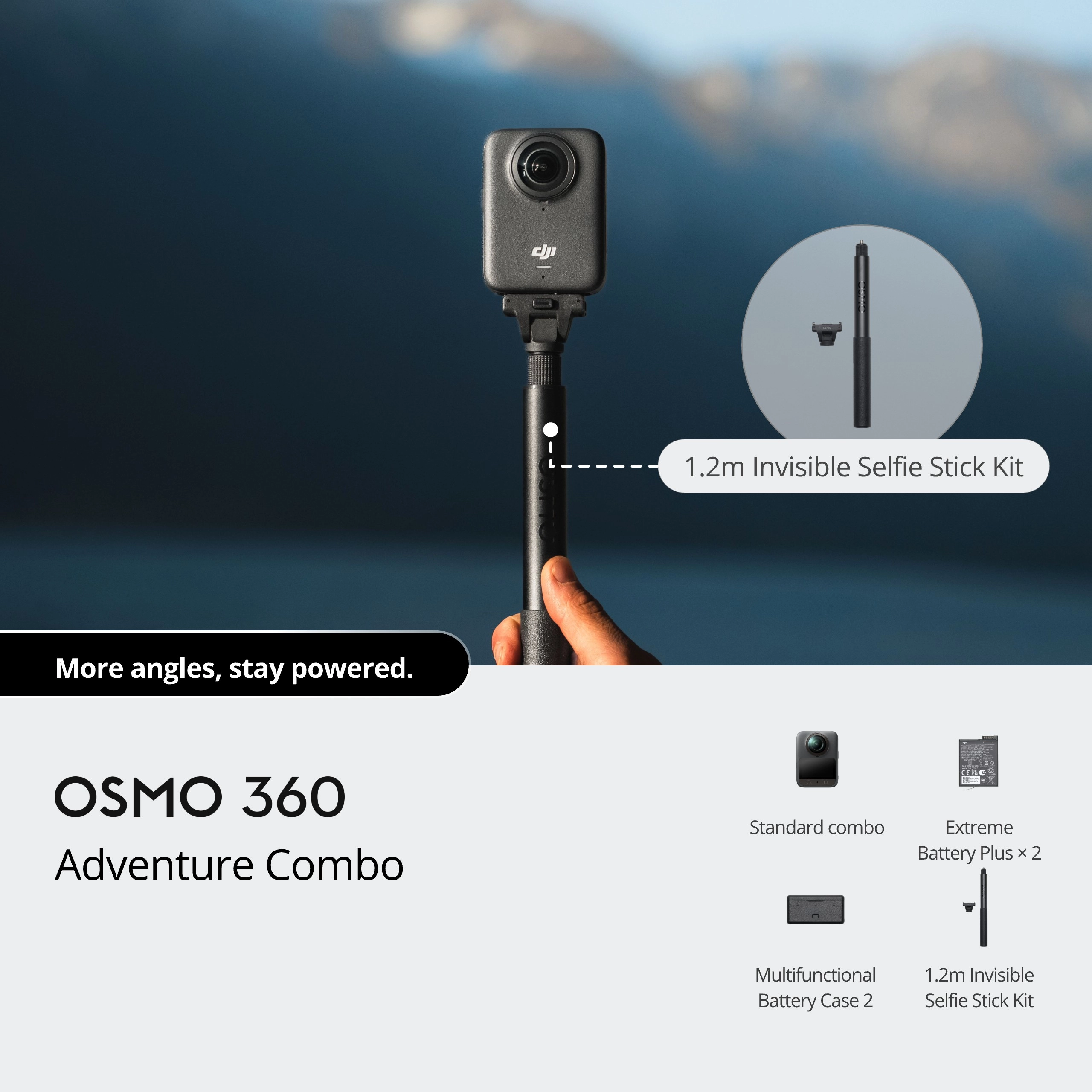 Toptan DJI Osmo 360 Macera Kombo 8K 360° Kamera Kiti