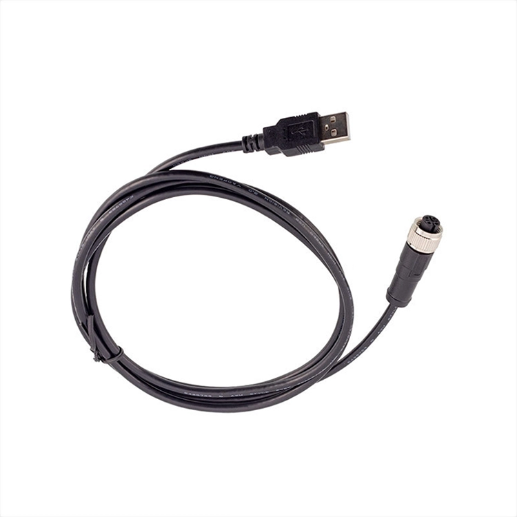 M12 M8 4 pin to usb shielded cable