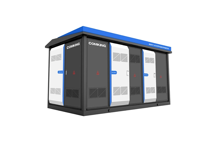Integrated Power Conversion and Voltage Boosting Cabinet