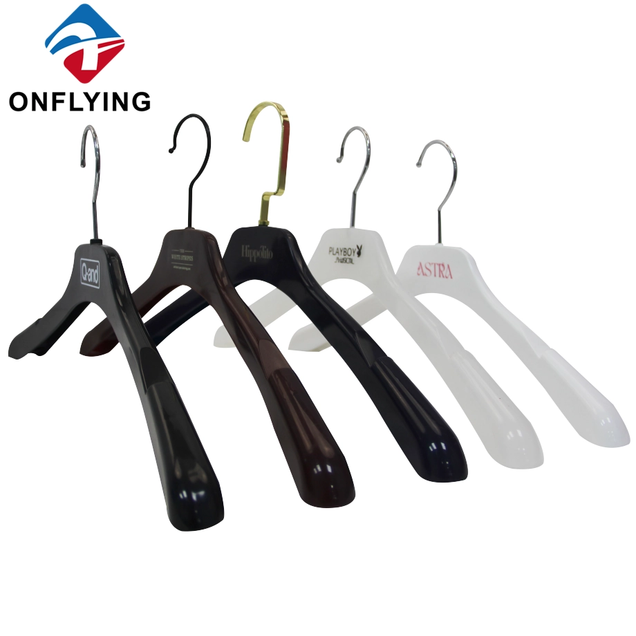 China Garment Printed Custom Plastic Shirt Hanger for Clothes Factory Supplier manufacturer