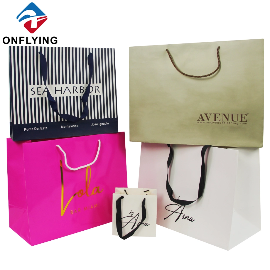 Printed Logo Promotional Custom Shopping Craft Paper Bag Wholesale Manufacturer