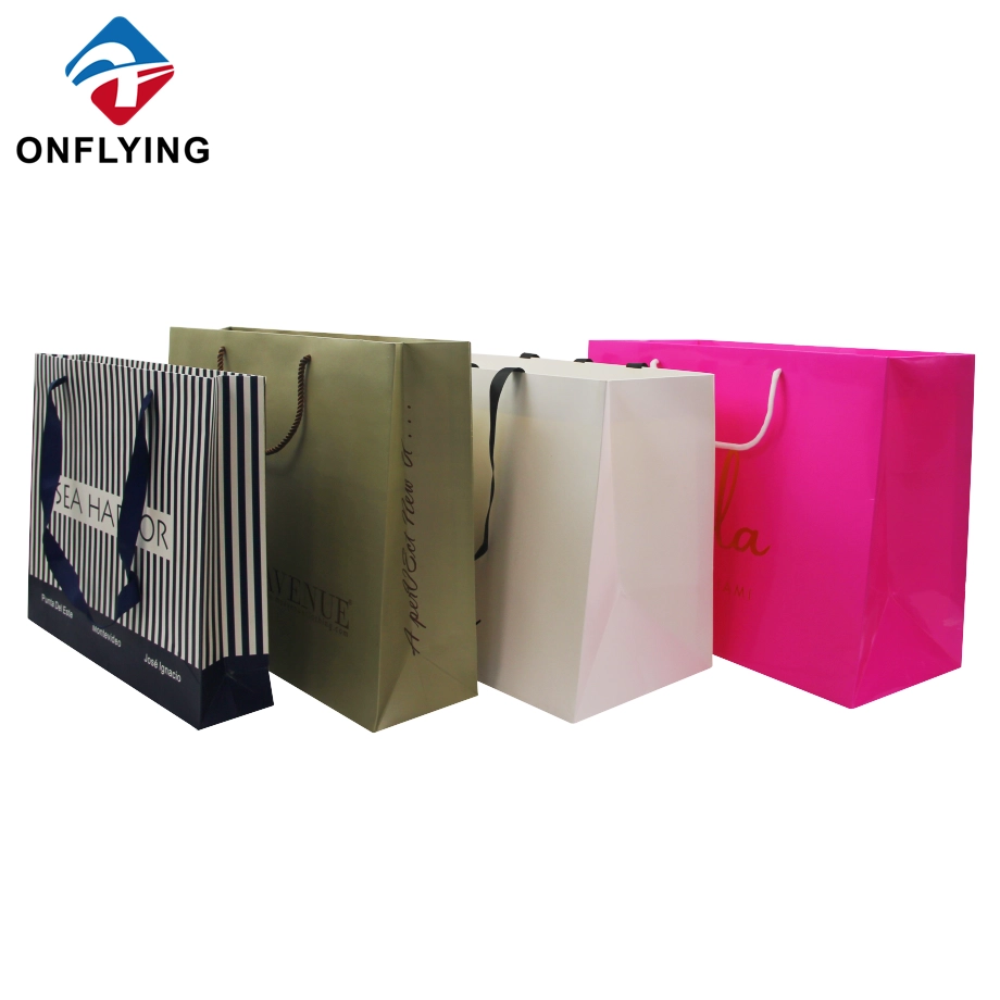 Printed Logo Promotional Custom Shopping Craft Paper Bag Wholesale Manufacturer