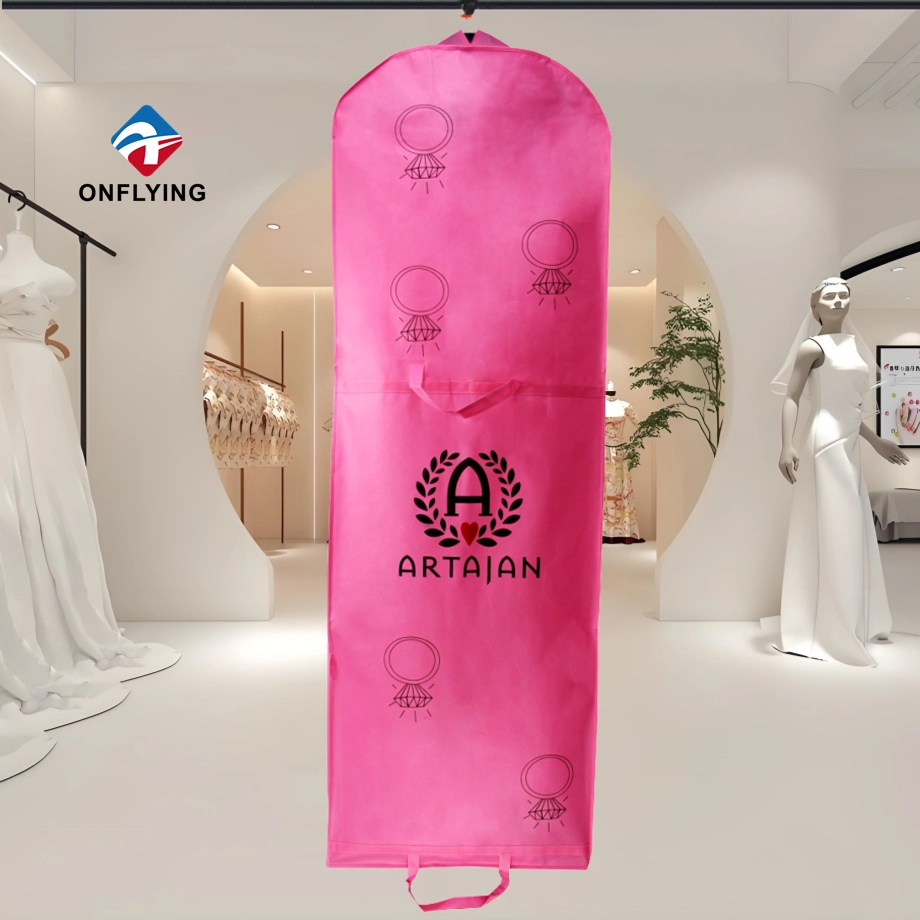 中国 可折叠的定制非编织新娘礼服袋厂中国 制造商