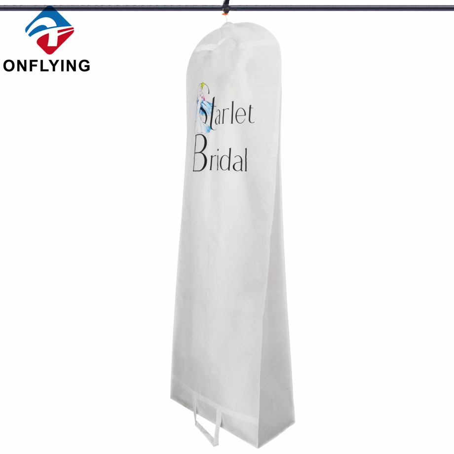 Chine Sac à poussière de couverture de mariage blanc non tissé pour le fabricant d'usine fabricant