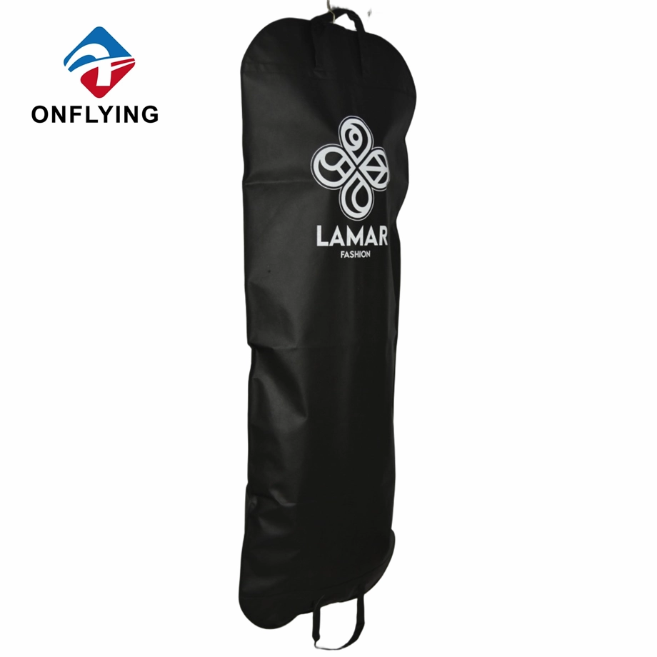 Black Biodegradable Bride Long Wedding Dress Clothing Bags Custom Logo Factory Manufacturer