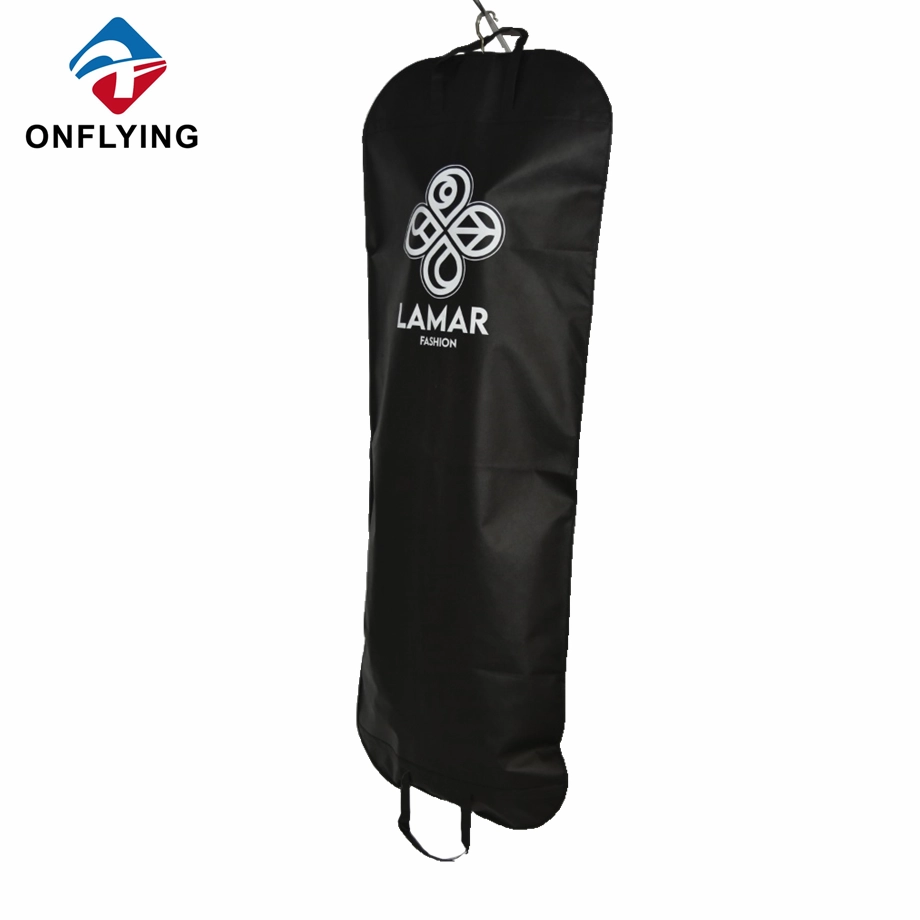 Black Biodegradable Bride Long Wedding Dress Clothing Bags Custom Logo Factory Manufacturer