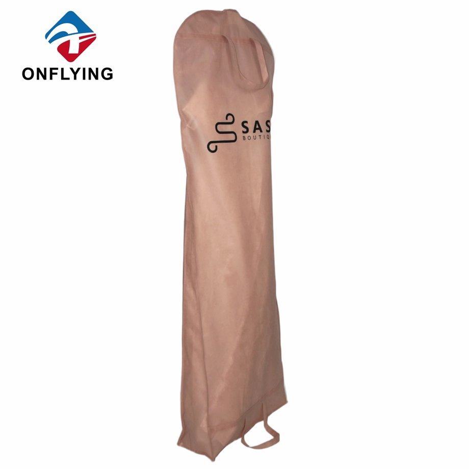 Luxury Custom Breathable Pink Extra Long Gown Packaging Wedding Dress Bag China Factory