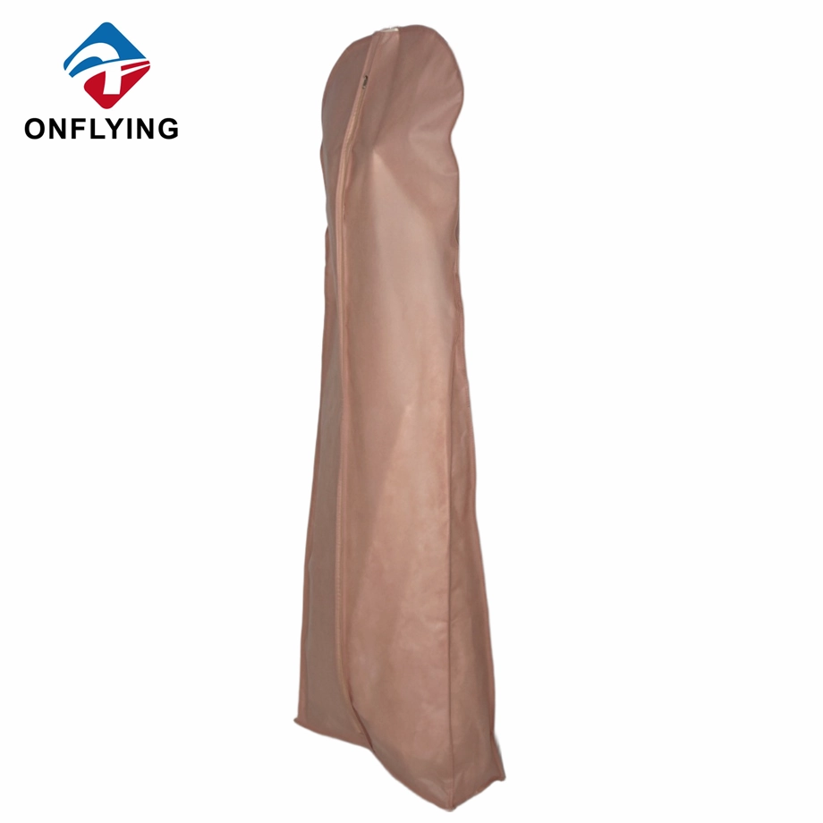 Luxury Custom Breathable Pink Extra Long Gown Packaging Wedding Dress Bag China Factory