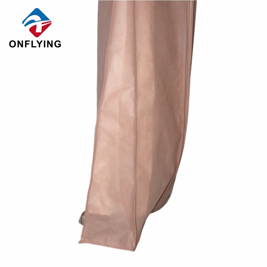 Luxury Custom Breathable Pink Extra Long Gown Packaging Wedding Dress Bag China Factory