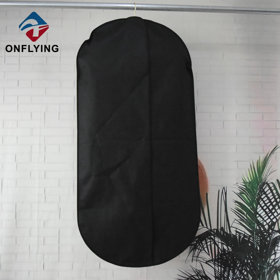 Popular Black Non Woven Zipper Garment Suit Coat Storage Bags China Factory