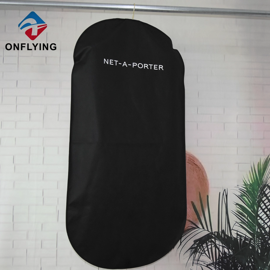 Popular Black Non Woven Zipper Garment Suit Coat Storage Bags China Factory