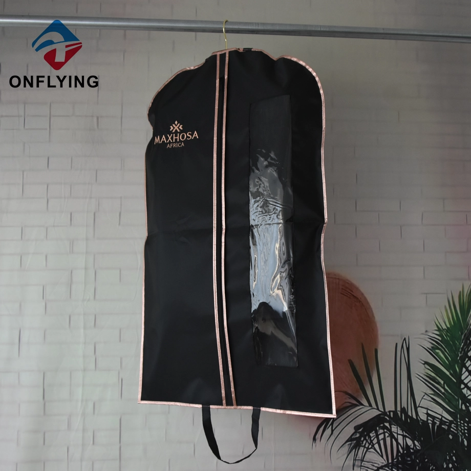 China Best Sale Custom Zipper Garment Packaging Black Clothing Bags China Supplier manufacturer