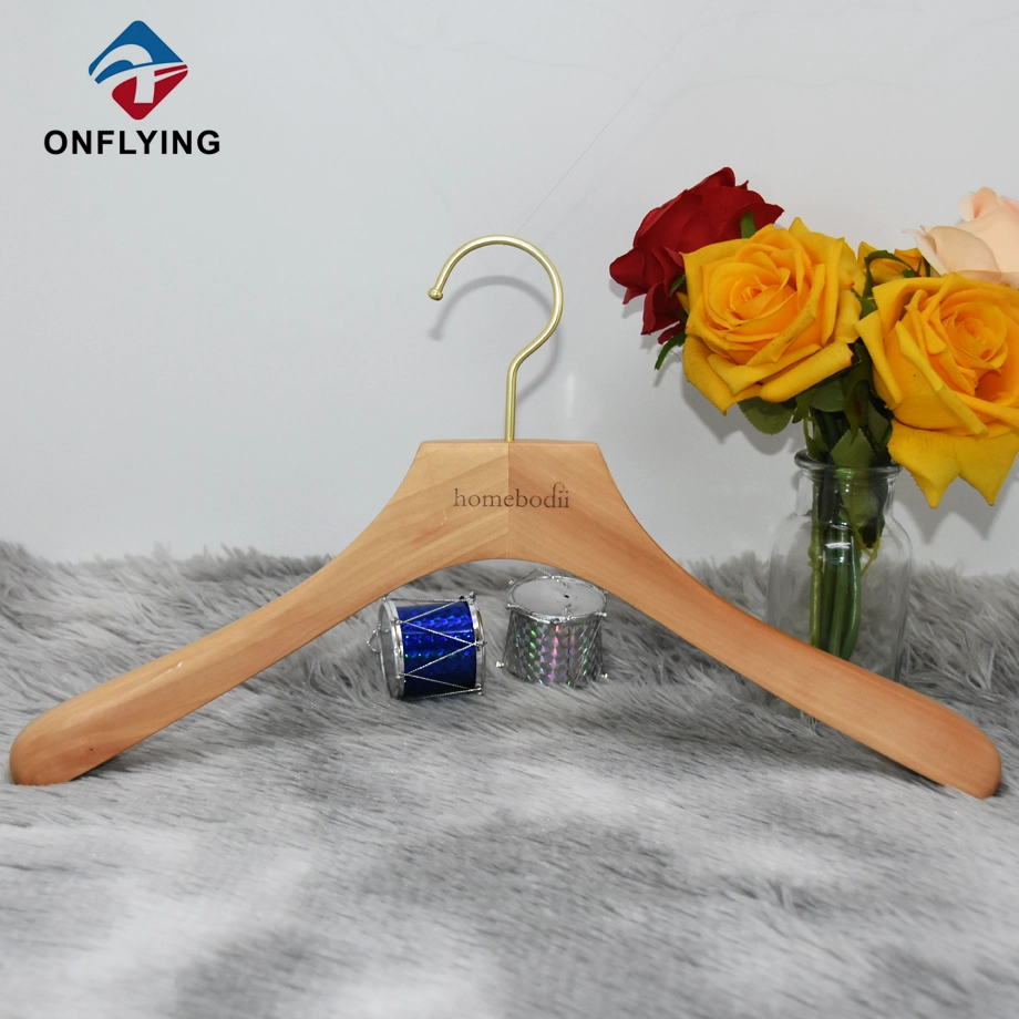 Durable Custom High Quality Wooden Hangers for Clothing Store China Factory