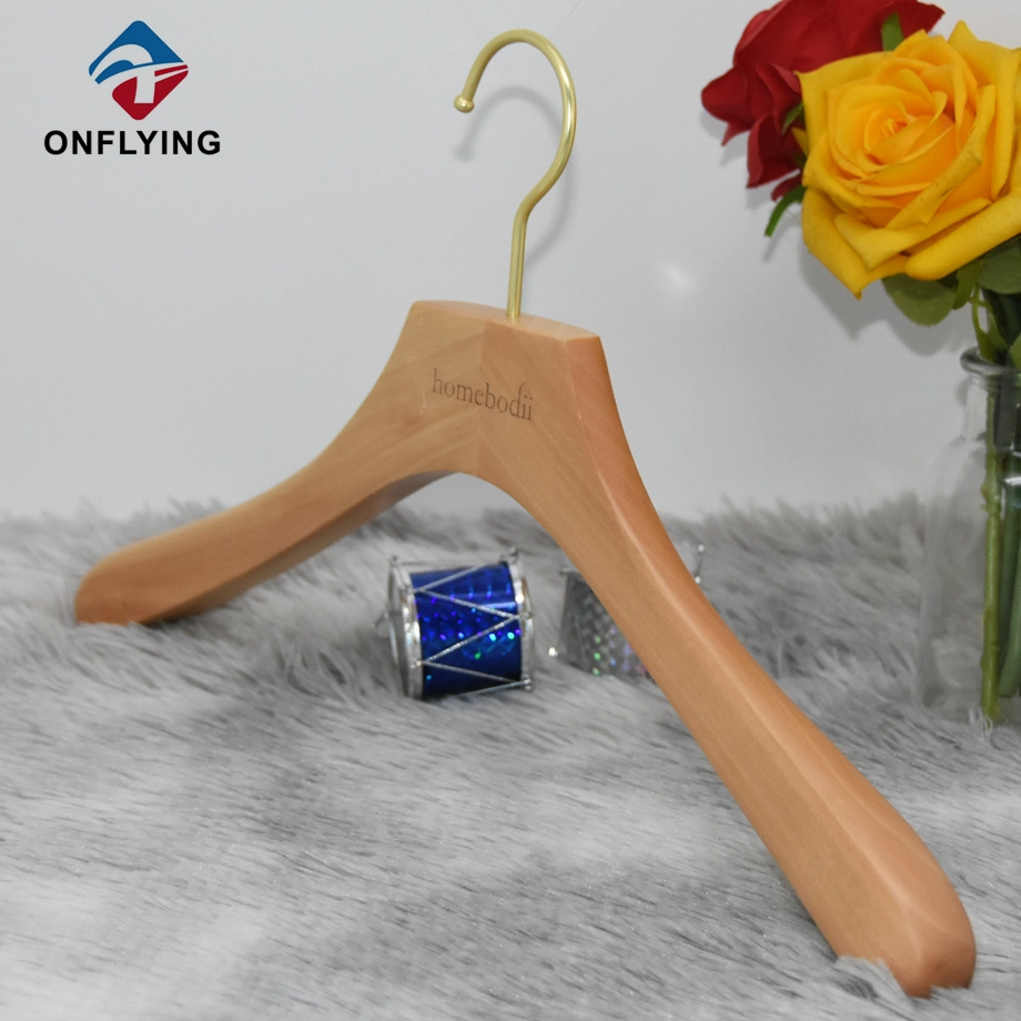 Durable Custom High Quality Wooden Hangers for Clothing Store China Factory