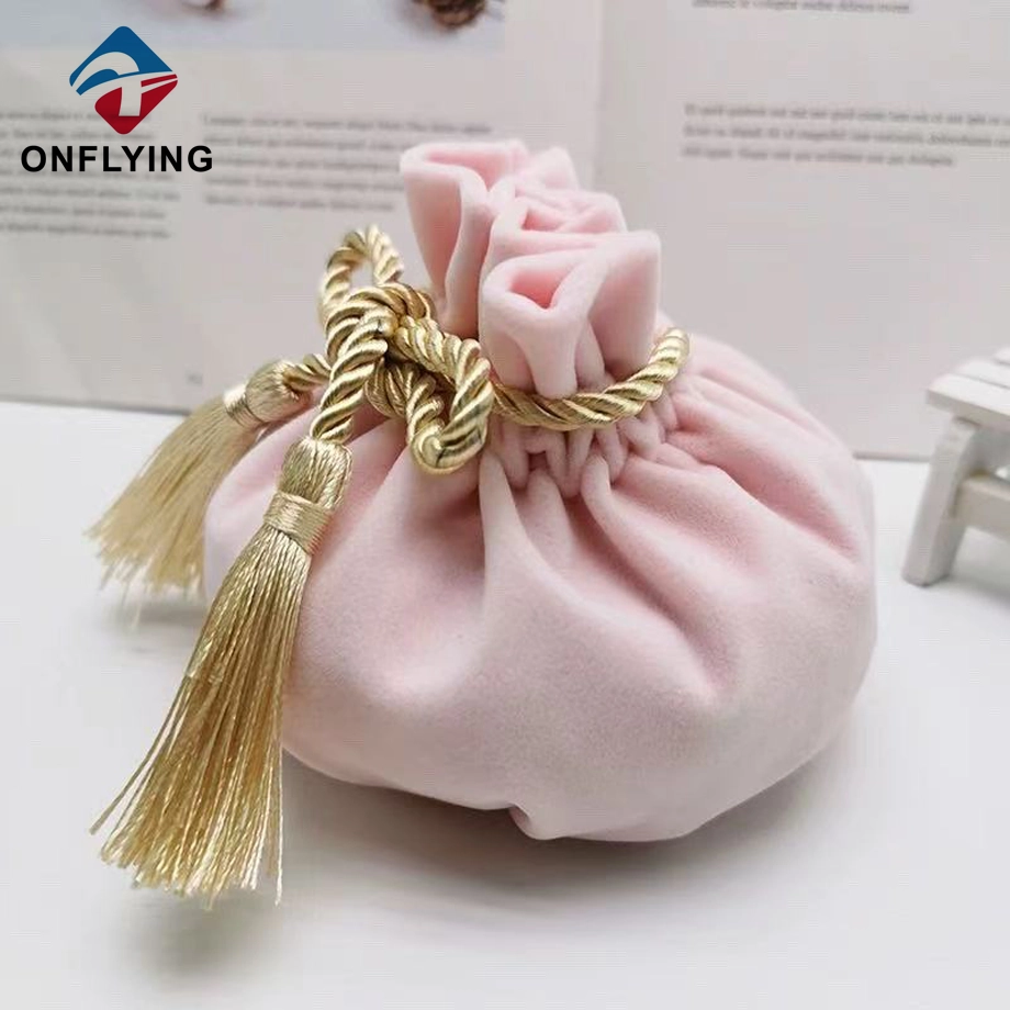 High Top Durable Best Selling Velvet Custom Drawstring Bag China Manufacturer
