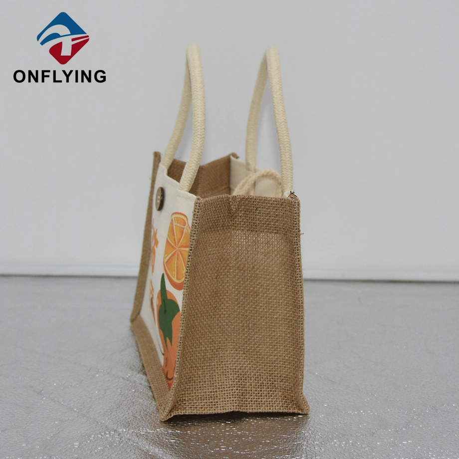 أعلى نهاية عالية الجودة قابلة لإعادة الاستخدام الشعار المخصص Jute Bag Bag China Supist