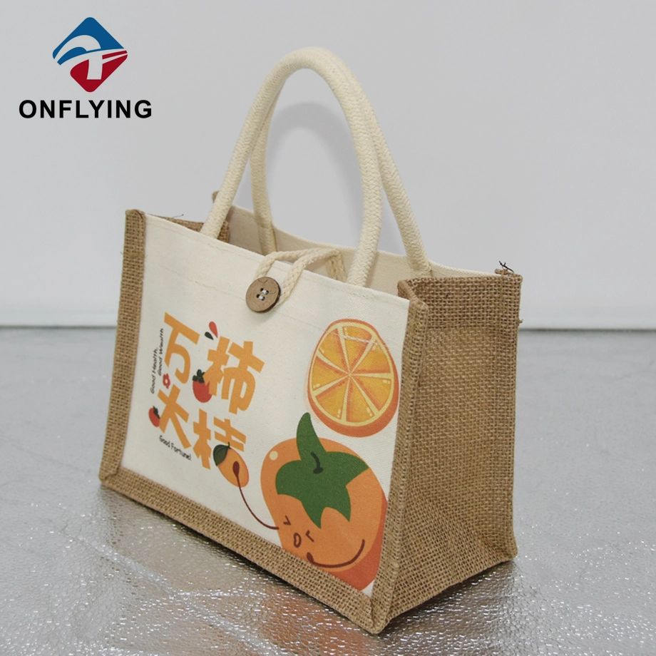 أعلى نهاية عالية الجودة قابلة لإعادة الاستخدام الشعار المخصص Jute Bag Bag China Supist