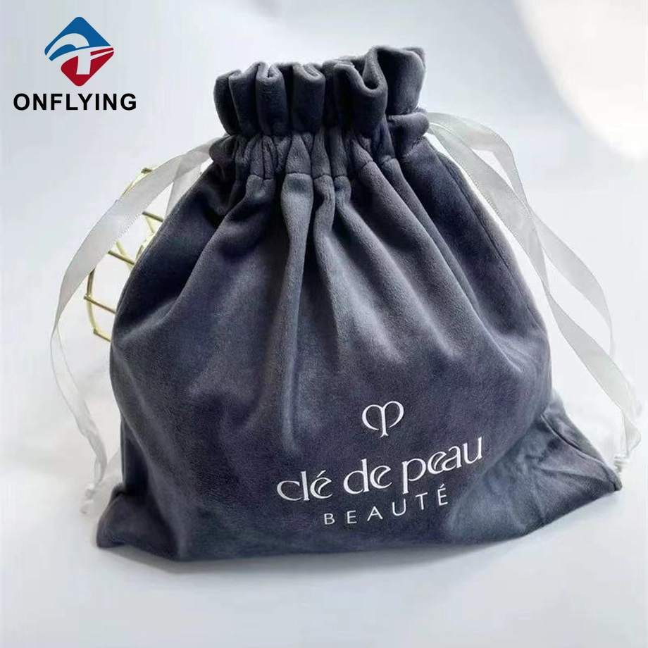 Luxury Durable Recyclable Velvet Christmas Drawstring Bag China Manufacturer