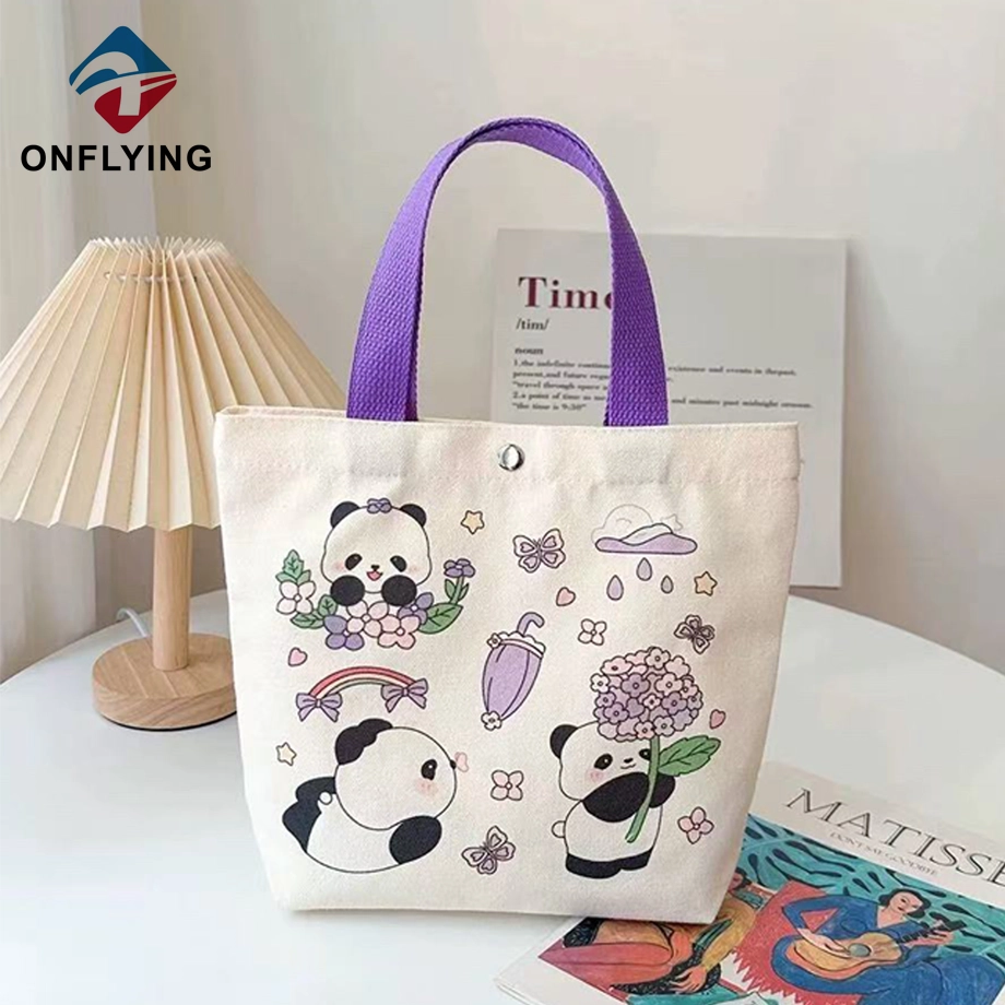 Custom Printed Logo Eco Friendly Reusable Cotton Shoulder Bag China Factory