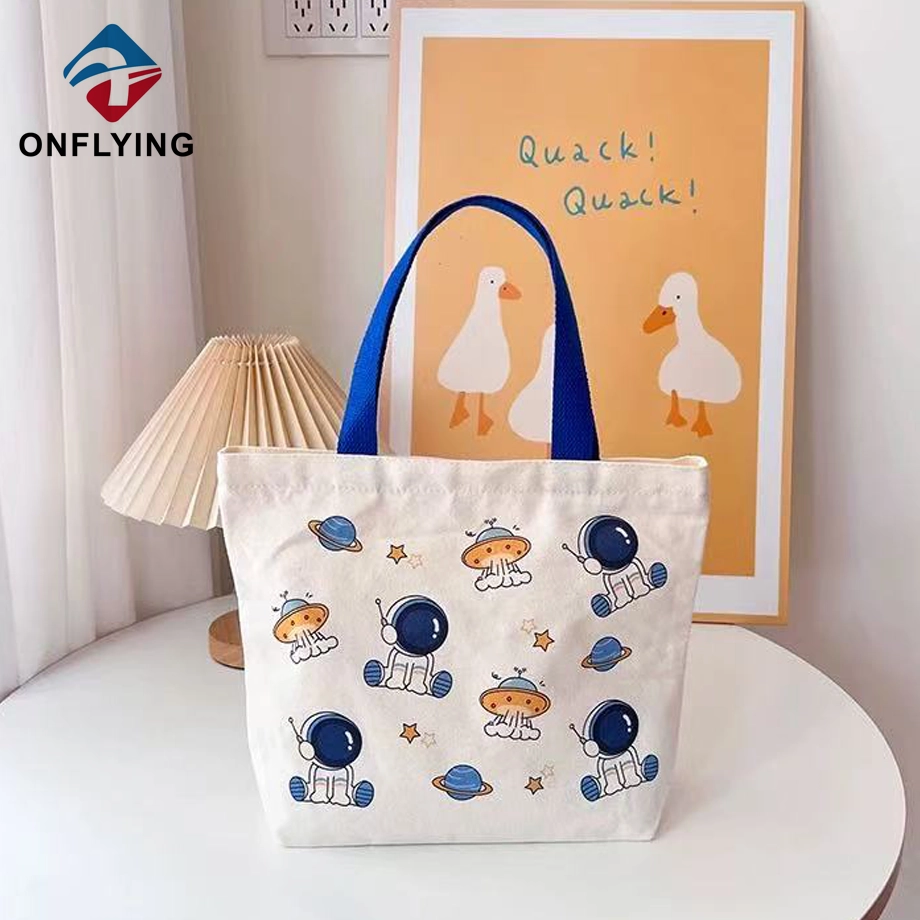 Custom Printed Logo Eco Friendly Reusable Cotton Shoulder Bag China Factory