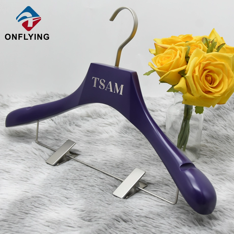 Hot Selling Glossy Black Luxury Wood Hangers for Clothes China Supplier - COPY - rwq3wb