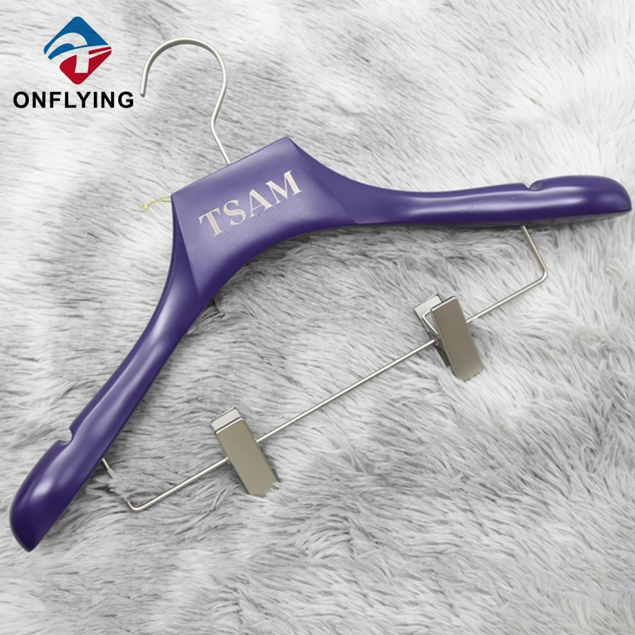 Hot Selling Glossy Black Luxury Wood Hangers for Clothes China Supplier - COPY - rwq3wb