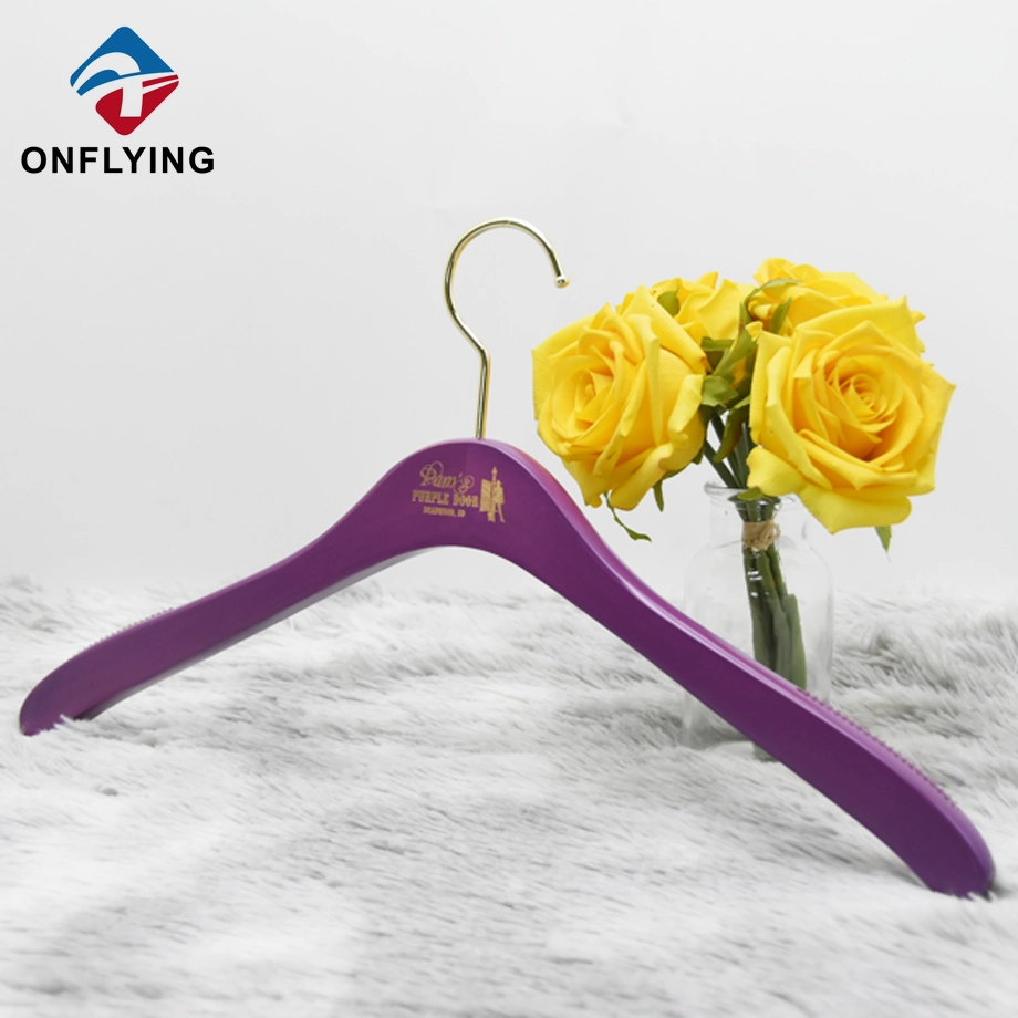 Purple Wooden Hanger Set Supplier