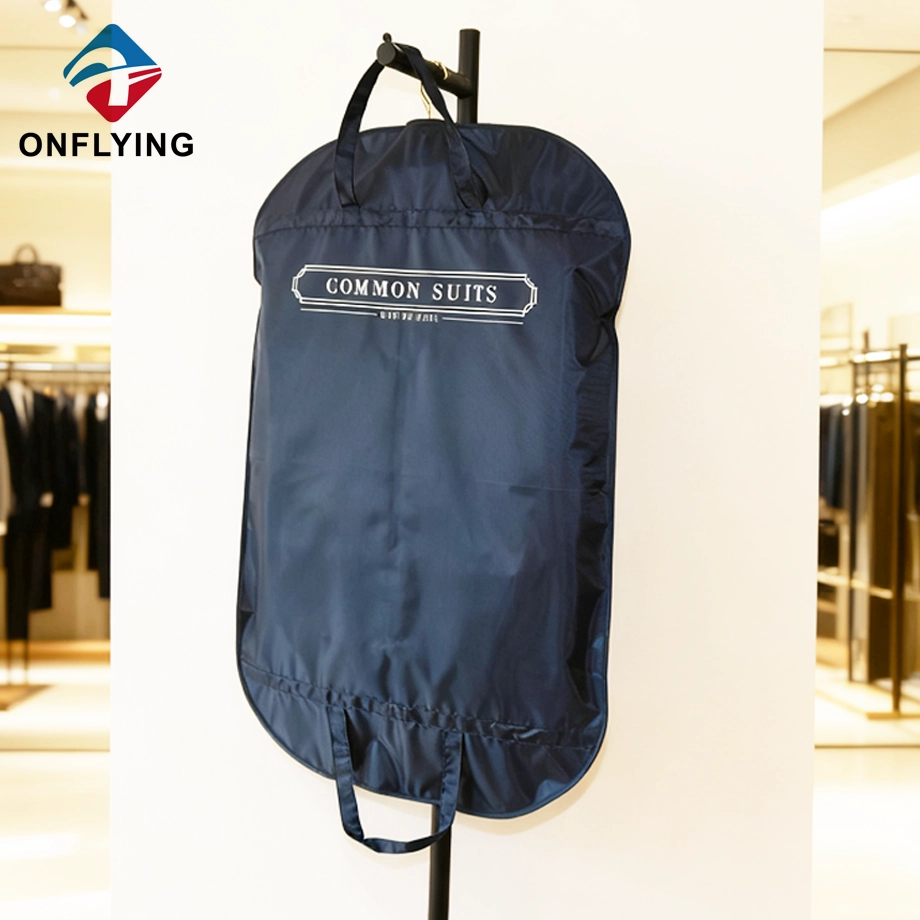 Thickened Blue Design Dustproof Garment Polyester Suit Bag China Factory