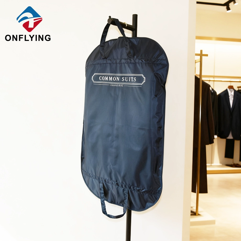 Thickened Blue Design Dustproof Garment Polyester Suit Bag China Factory