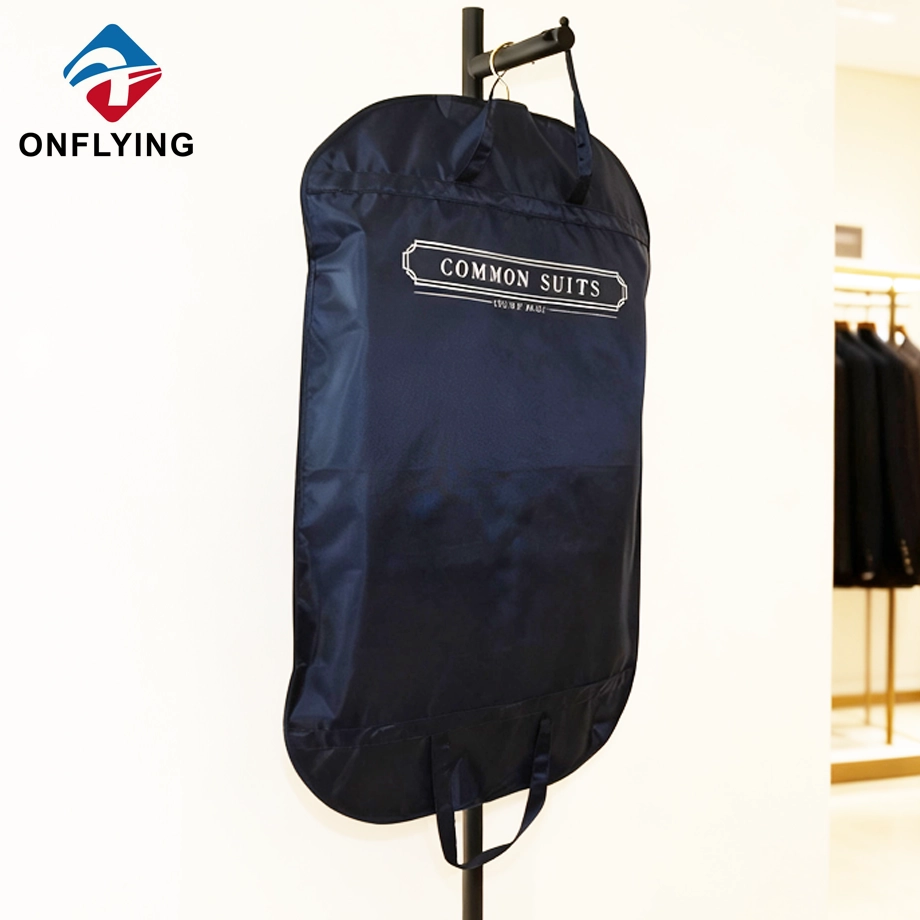 Thickened Blue Design Dustproof Garment Polyester Suit Bag China Factory
