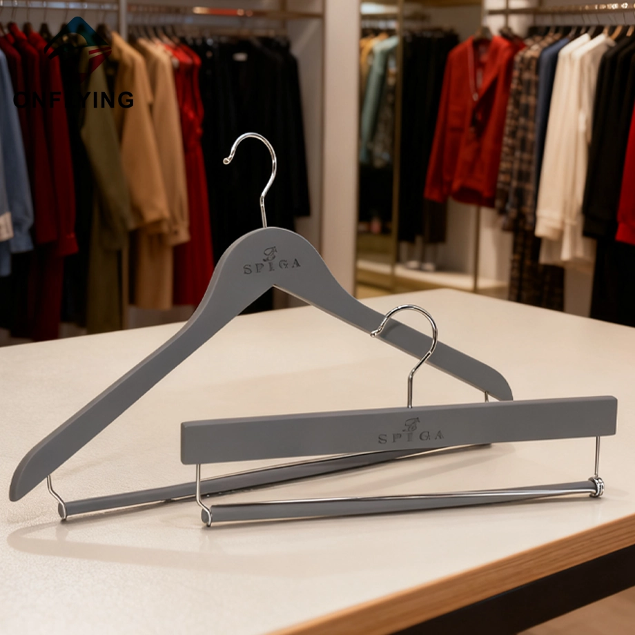 Gray Wood Pant Hanger Manufacturer