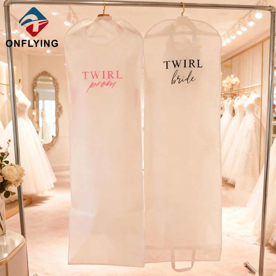 Chine Chine Sacs de rangement de robe non tissés blancs avec logo personnalisé réutilisable Fabricants fabricant