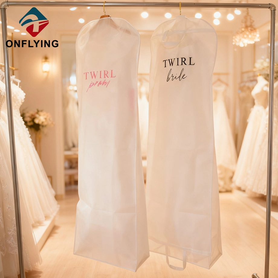 Reusable Custom Logo White Non Woven Dress Storage Bags China Manufacturer