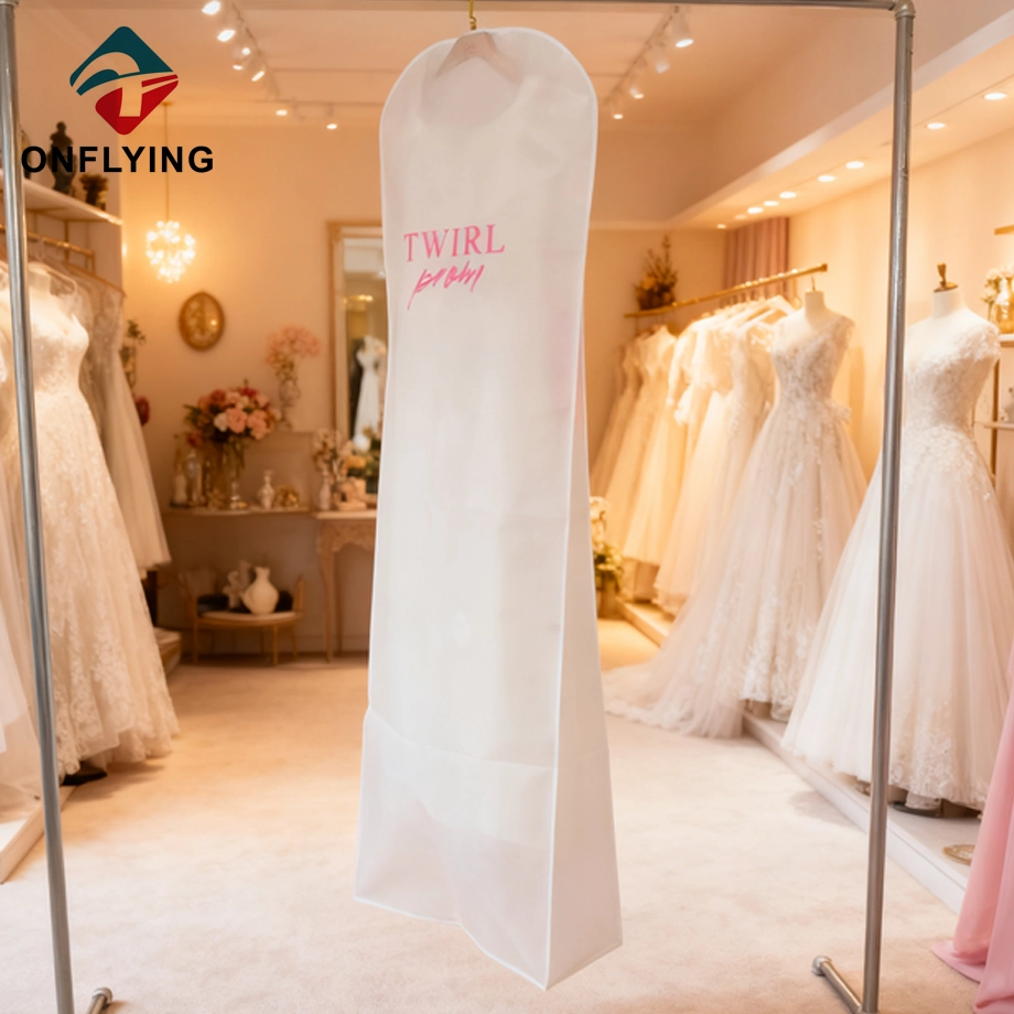 Reusable Custom Logo White Non Woven Dress Storage Bags China Manufacturer