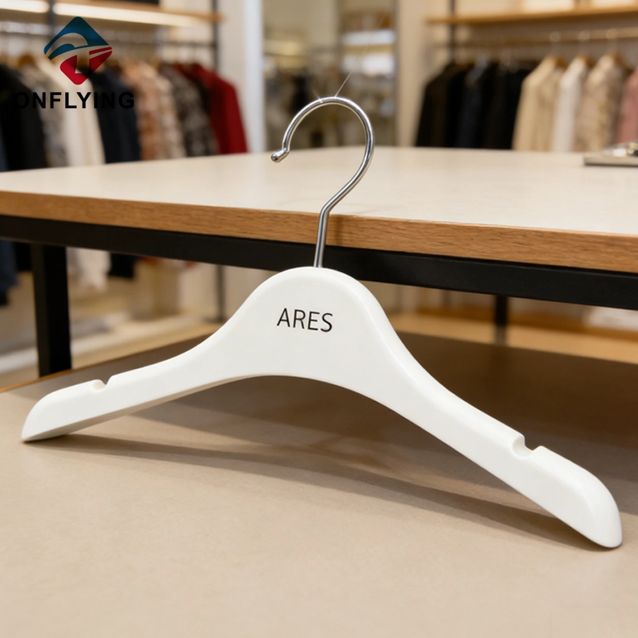 China Premium White Cute Anti-Slip Children's Plastic Dress Hanger China Factory manufacturer