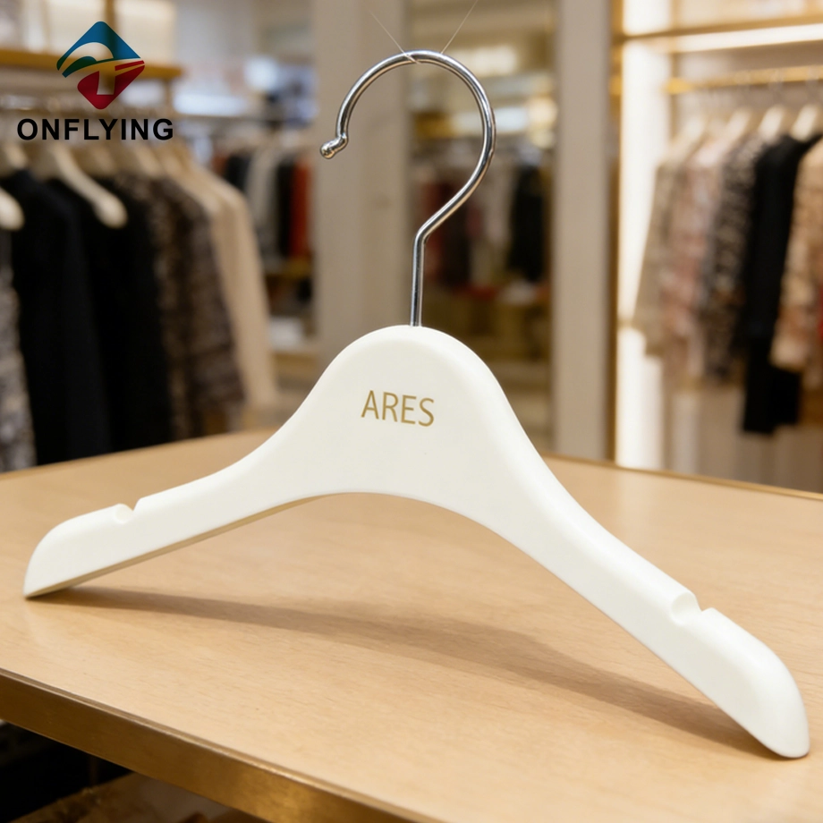 Premium White Cute Anti-Slip Children's Plastic Dress Hanger China Factory