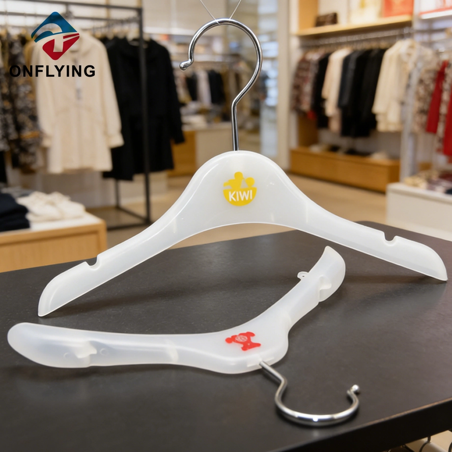 Custom Logo Small Size Cute Kids' Plastic Clothing Hangers China Factory