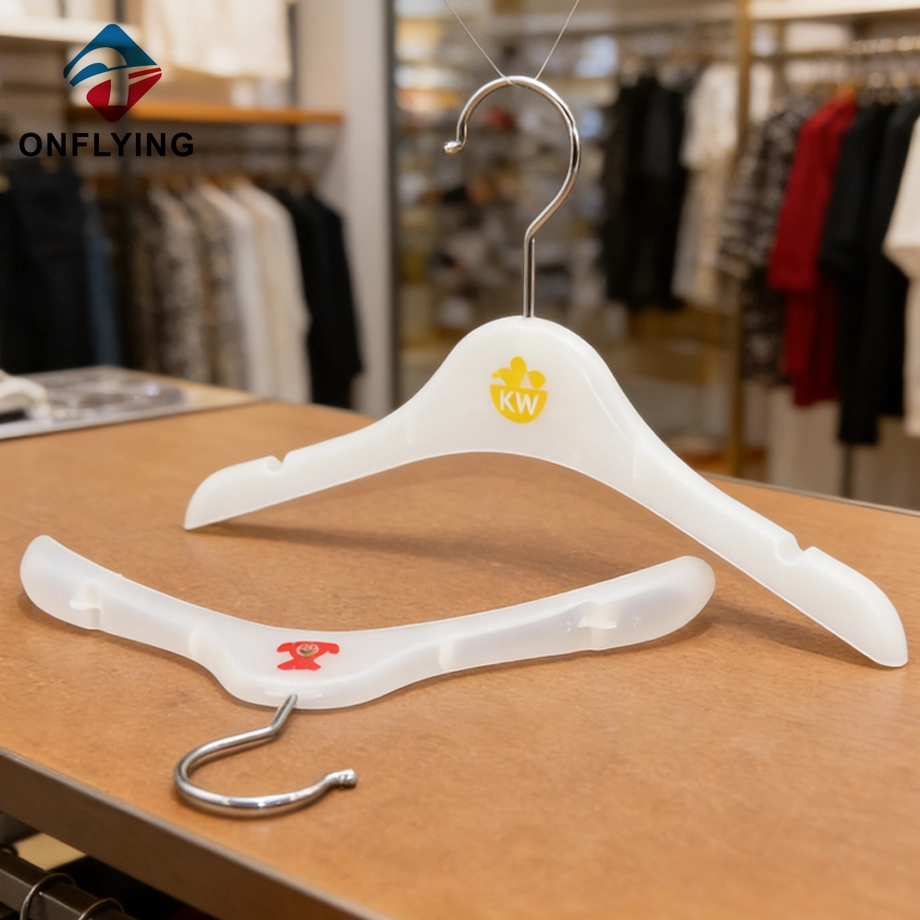 Custom Logo Small Size Cute Kids' Plastic Clothing Hangers China Factory
