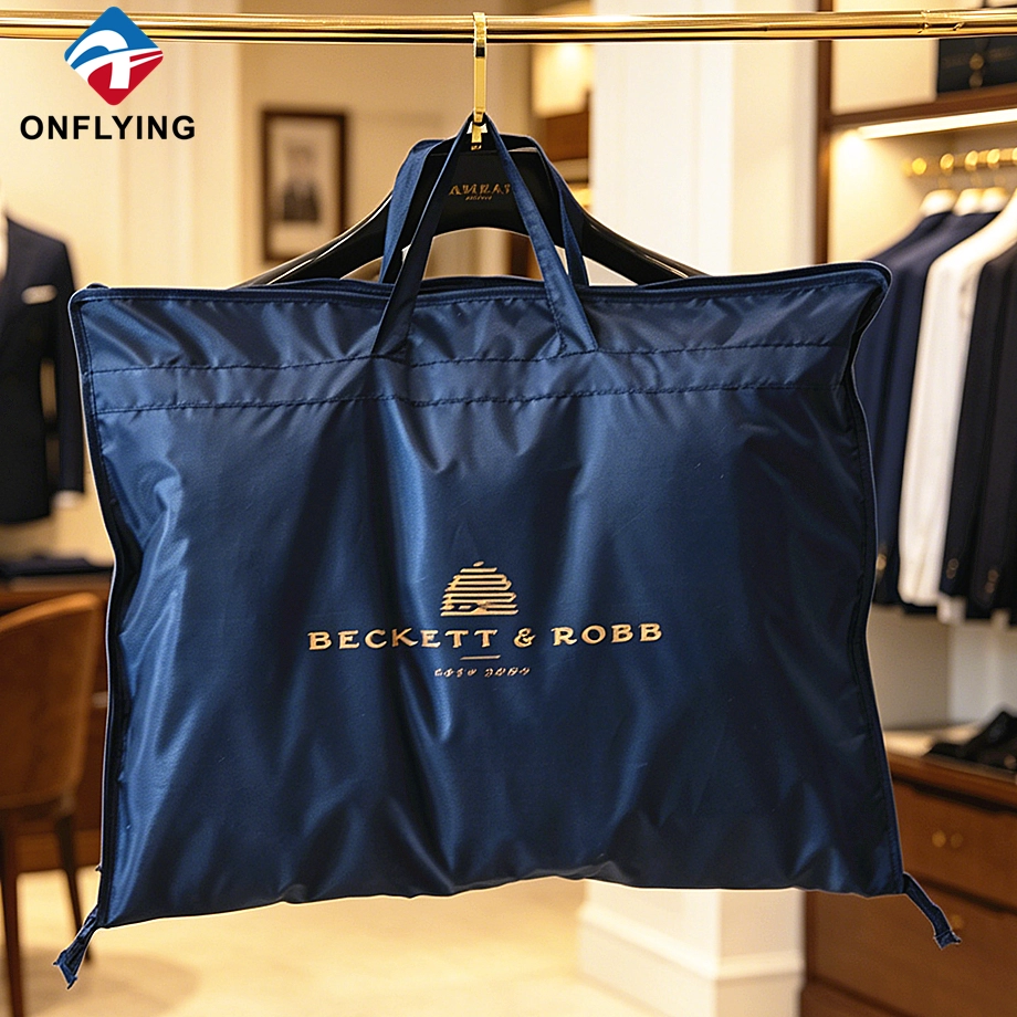 Durable Waterproof Fabric Men's Suit Store Polyester Garment Dust Foldable Bag Factory China