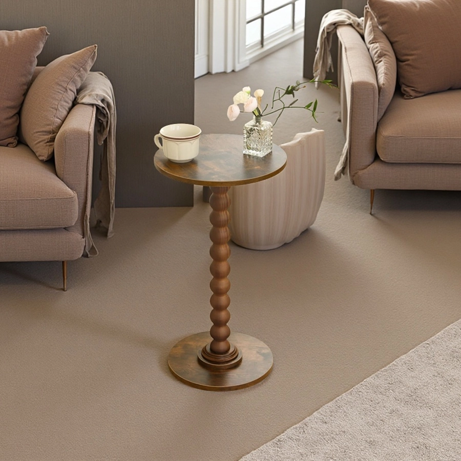 Table de bord ronde en gros, petite table de boisson, table de chevet