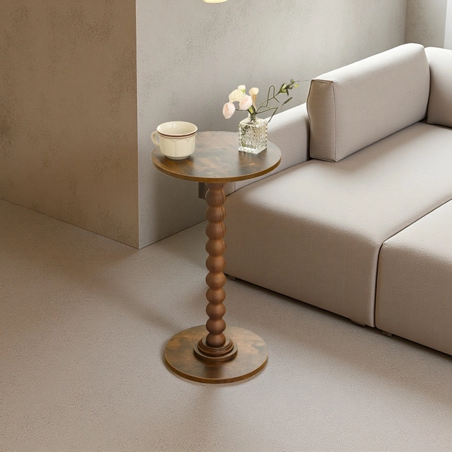 Table de bord ronde en gros, petite table de boisson, table de chevet
