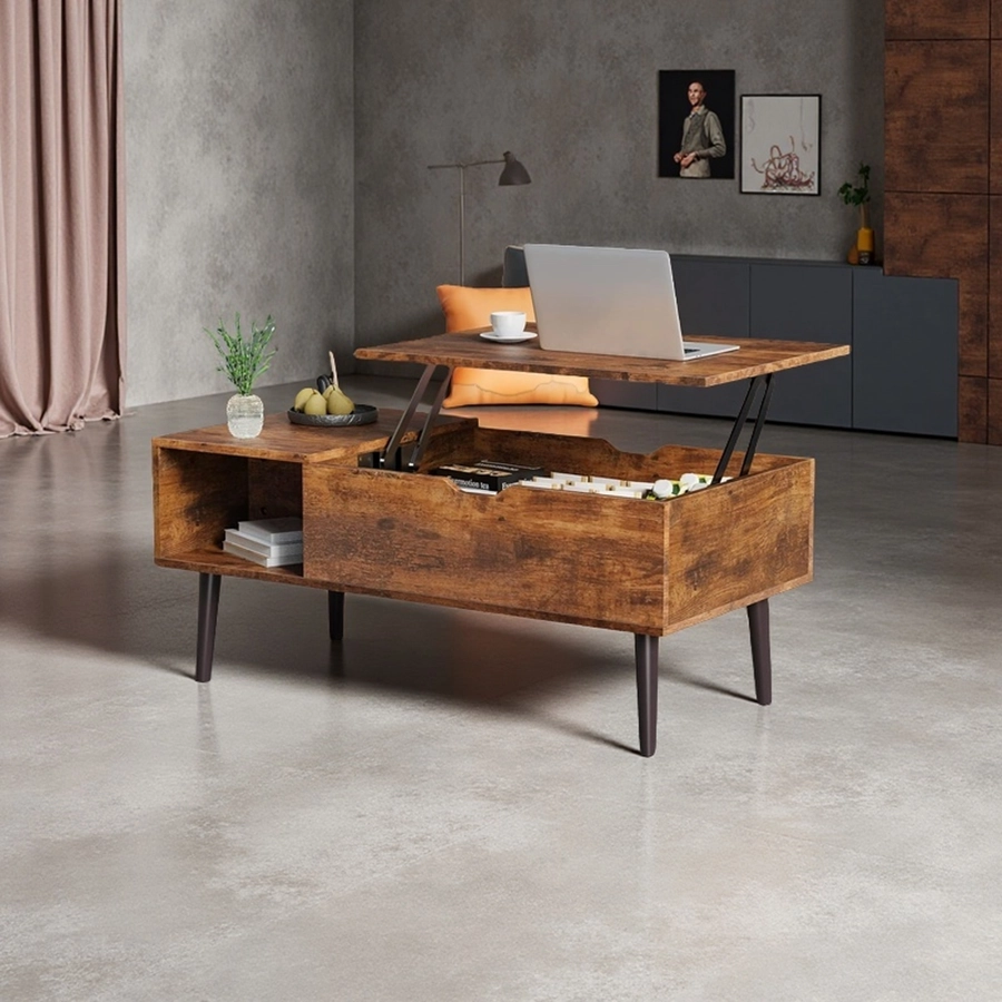Tavolini all'ingrosso, tavoli da pranzo in legno con spazio di archiviazione