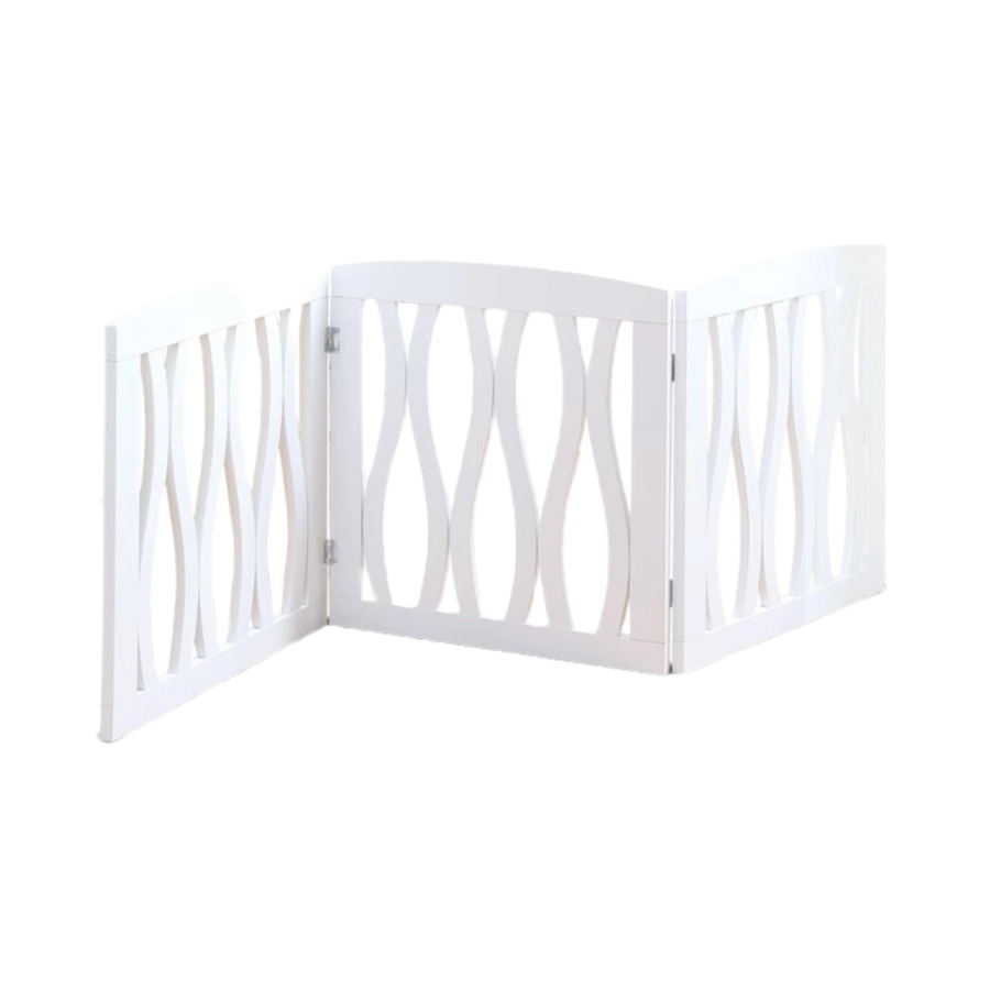 The Ultimate Gift for Dog Lovers: This Decorative Wooden Pet Gate Blends Function & Fashion