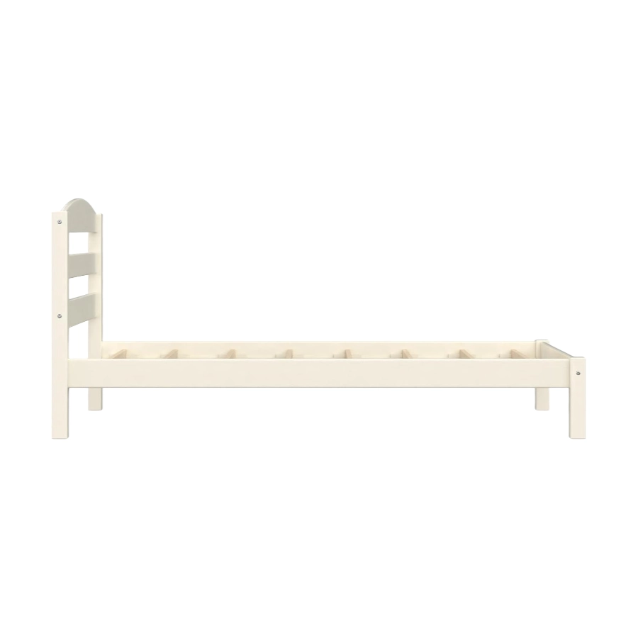 Customizable Modern Wooden Bed for Bedroom Use, Frame Bed With Slatted Headboard