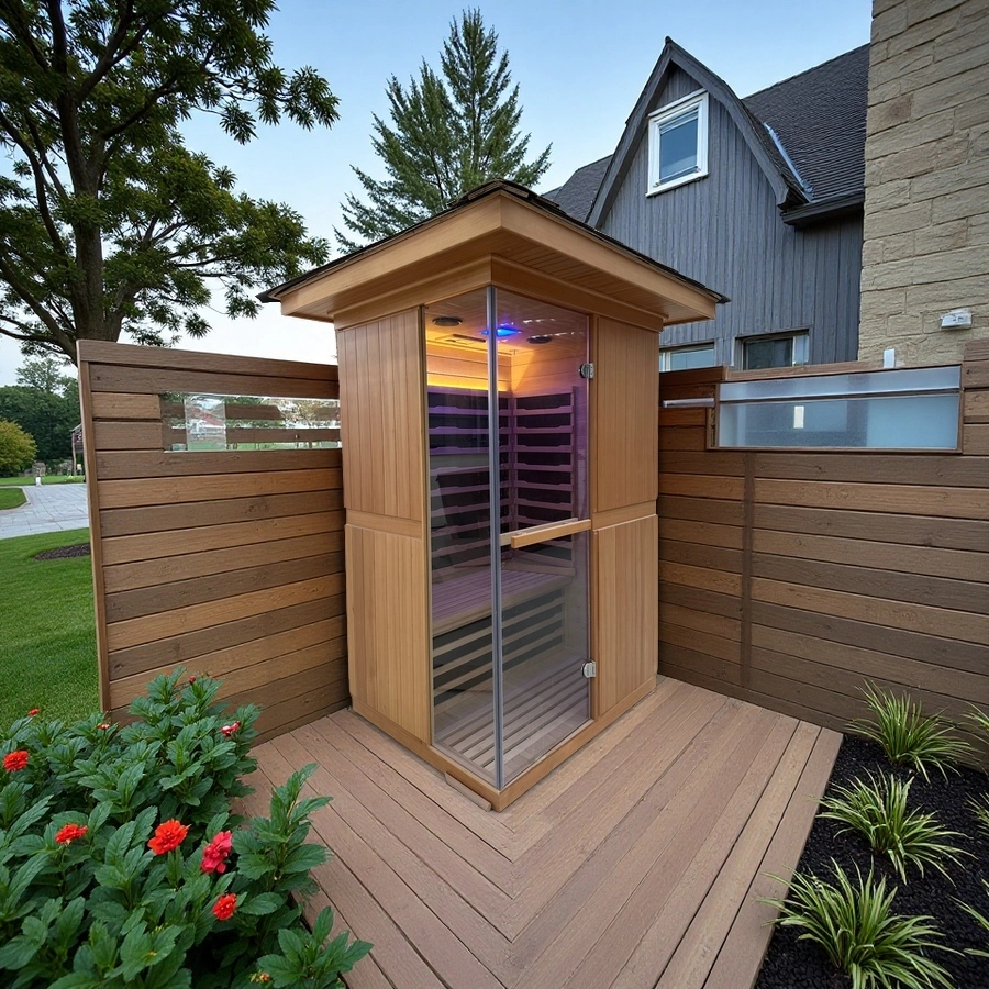 Couverture de pluie personnalisée, chauffage infrarouge en cristal de carbone, salle de sauna